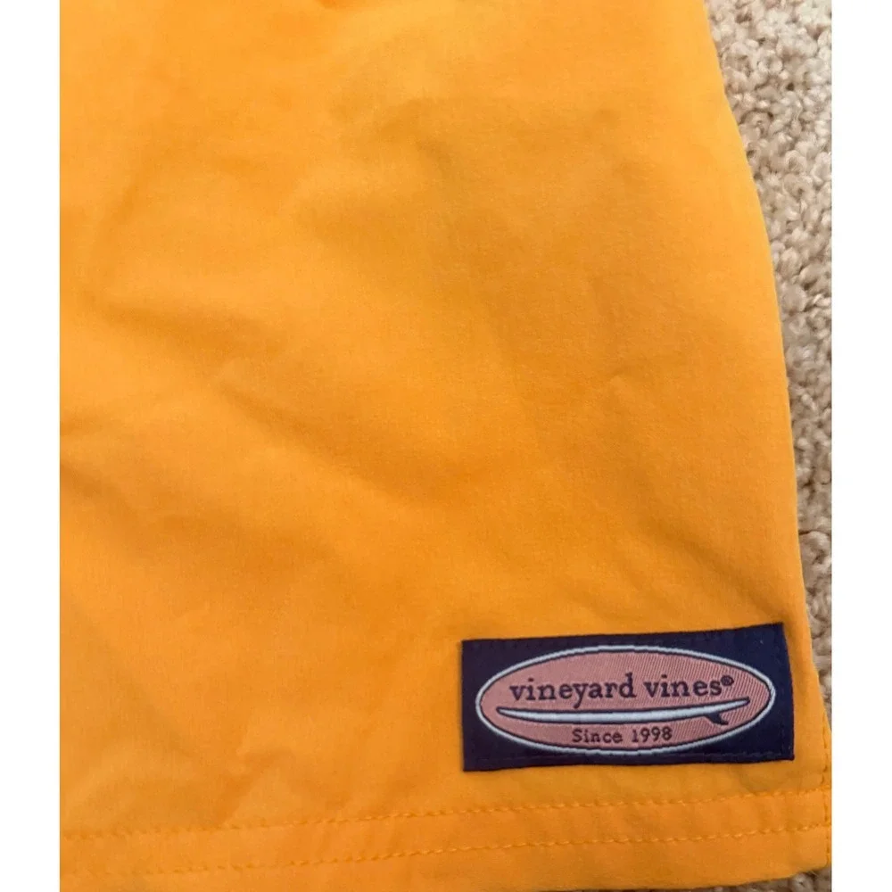 Vineyard Vines Boys XL Orange Swim Trunks Board Shorts Mesh Lined Drawstring